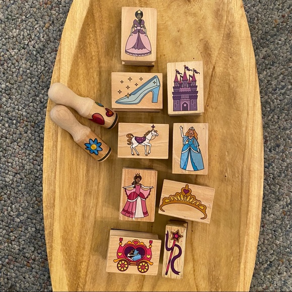Princess Wooden Craft Stamp Lot NEW 11 in Set - Picture 6 of 7